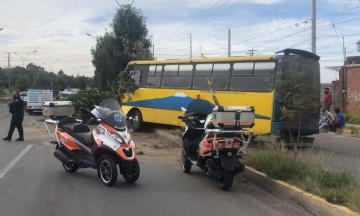 El microbús quedó asegurado, bajo el resguardo de las autoridades federales.