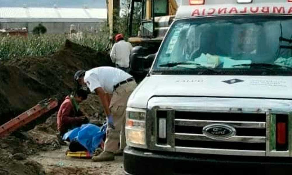 Muere trabajador de una obra de drenaje en Coronango