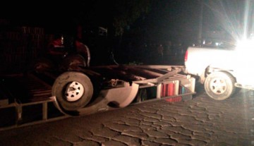 Hijo de alcalde de Huixcolotla choca contra un conductor