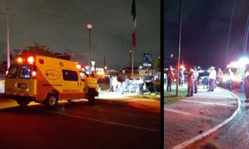 La zona fue acordonada por elementos de Tránsito y Policía Municipal.