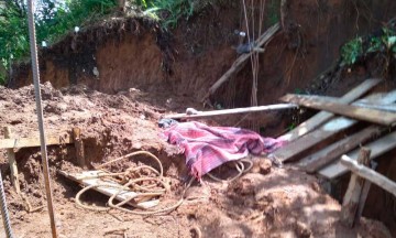 Desgajamiento de tierra cobra la vida de una persona en Huauchinango