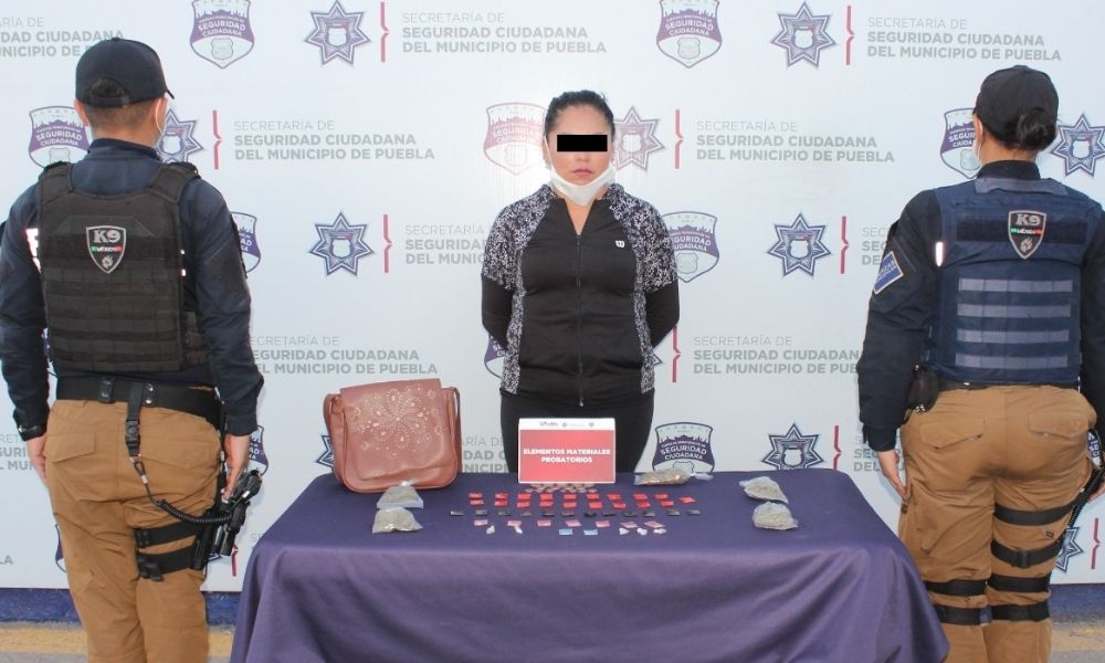 Detienen a probable narcomenudista en posesión de mercancía valuada en siete mil pesos, aproximadamente