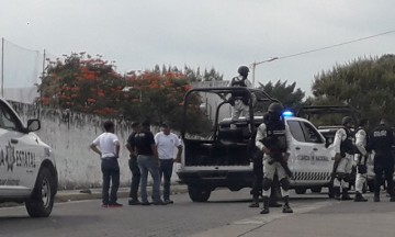 La Guardia Nacional y Policía Municipal acudieron para acordonar el área.