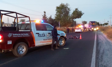 Atropellan a hombre en carretera Amozoc – Nautla