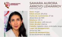 ¿La has visto? Samara Aurora Arroyo desapareció en Veracruz