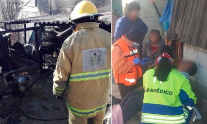 Incendio deja daños y a mujer con crisis nerviosa en Cholula 