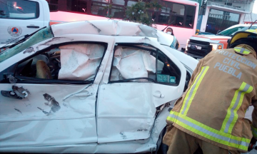 Conductor alcoholizado choca contra unidad de la RUTA 