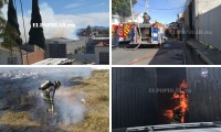 Reportan tres incendios en San Andrés Cholula
