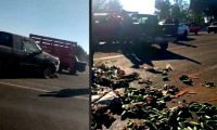 Chocan camionetas en Tecamachalco, una mujer resultó herida