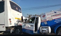 Pipa choca contra ruta y causa alerta en pasajeros en inmediaciones del Periférico Ecológico