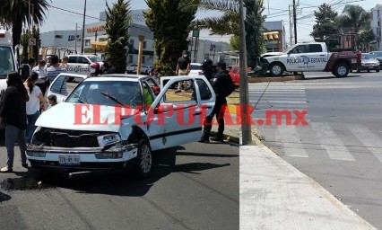 ¡Uno más! Otro choque de patrulla ocurre en Puebla, esta vez en la colonia Jesús García