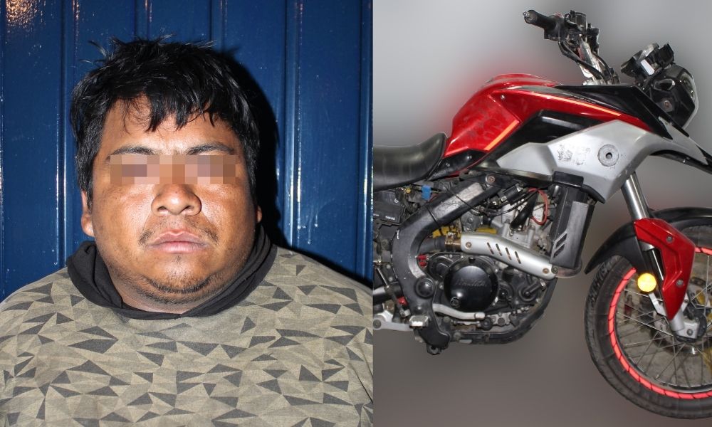 Detienen a sujeto dedicado al robo de motos en la junta auxiliar de San Andrés Azumiatla