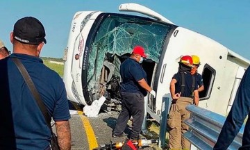 Volcadura de autobús en Reynosa deja varios muertos