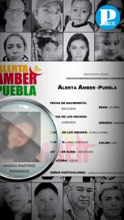 Andrea Martínez Fernández desapareció desde el 13 de septiembre en Puebla