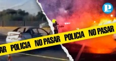 Hallan tres cuerpos calcinados en auto sobre la autopista México-Puebla