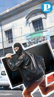 Roban pantallas en primaria del Centro Histórico de Puebla