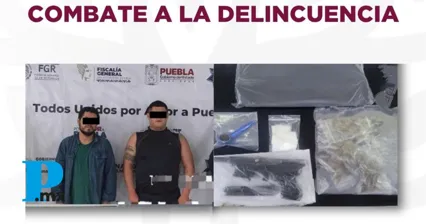 Detiene Gobierno de Tehuacán a dos generadores de violencia; les aseguran drogas, arma de fuego y cartuchos útiles
