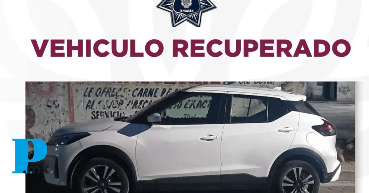 Recuperan camioneta robada en Plaza El Paseo en Tehuacán, el vehículo se mantiene en investigación por la FGE