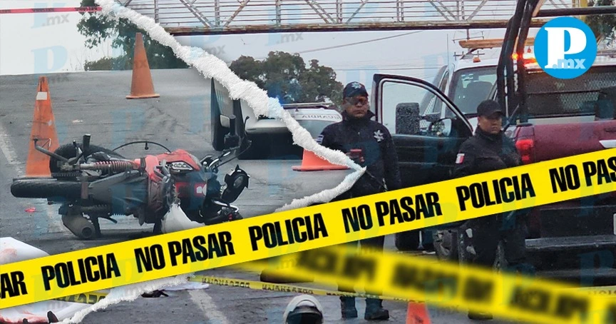 Motociclista muere tras chocar contra auto en la Puebla–Atlixco