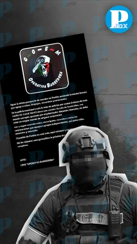 La Barredora afirma ser el autor de las explosiones en Coronango