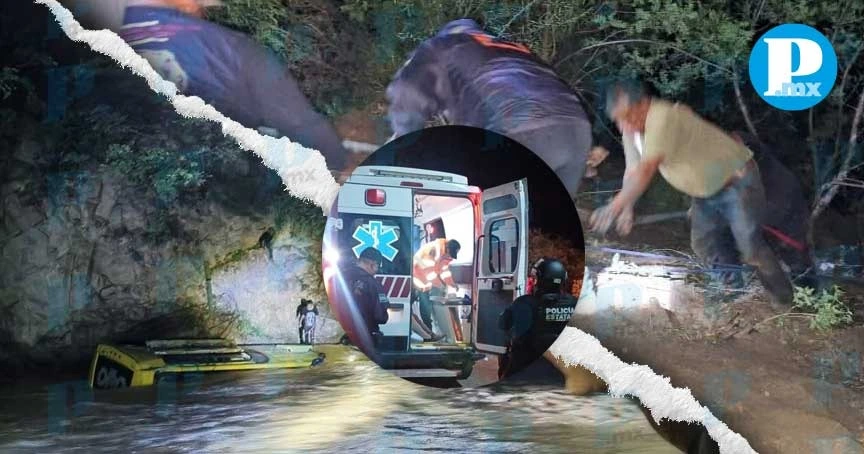 Autobús cae al río en la Puebla–Tlapa; al menos siete muertos