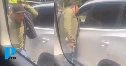 Asaltan a automovilista en pleno alto frente al CENHCH Puebla