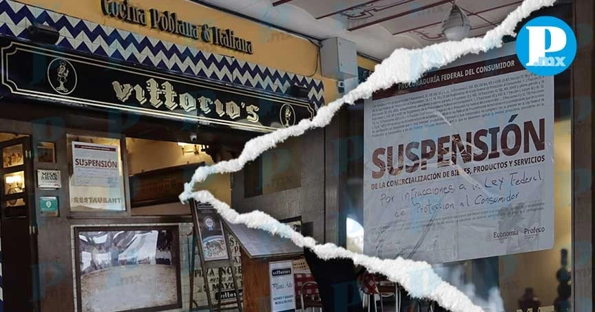 Profeco suspende tres restaurantes en los portales del zócalo de Puebla
