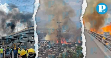 Bomberos y equipos de Protección Civil lograron controlar las llamas y se mantienen labores de enfriamiento en el sitio