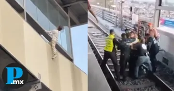 Elementos de seguridad y emergencias evitaron que un joven saltara al vacío en el Metro de la CDMX. Elementos de seguridad y emergencias evitaron que un joven saltara al vacío en el Metro de la CDMX.