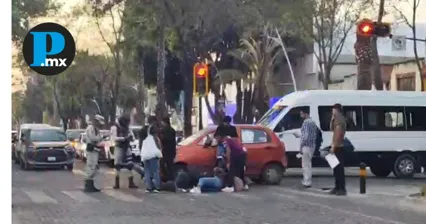 El percance ocurrió entre un vehículo particular y una motocicleta