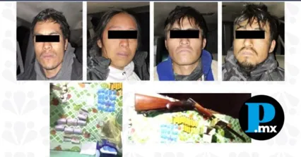 Personal de la FGE y el Ej&eacute;rcito Mexicano durante el aseguramiento del inmueble en San Salvador El Verde, donde se incautaron armas y narc&oacute;ticos tras un trabajo de inteligencia.