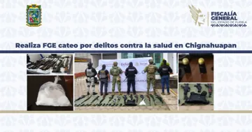 Aseguran armas y presunta droga tras operativo en Chignahuapan&nbsp;