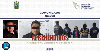 De las cinco detenciones, tres ocurrieron en el estado de Puebla y dos en Tlaxcala