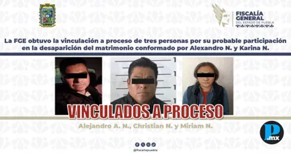 Juez procesa a tres implicados en el homicidio del matrimonio Tello y Ruiz
