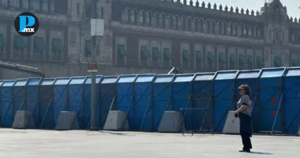 Las estructuras fueron colocadas para separar el recinto presidencial del &aacute;rea donde se concentrar&aacute;n las manifestantes 