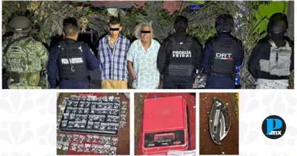 Caen dos presuntos narcomenudistas tras cateo en Santa Mar&iacute;a La Rivera