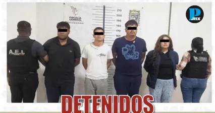 Detienen en Libres a cuatro personas con presunta droga; intentaron sobornar a agentes