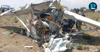 Se desploma avioneta en Huejotzingo; reportan tres muertos