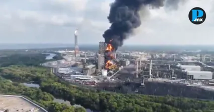  Controlan segundo incendio en refiner&iacute;a de Dos Bocas 