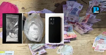 Elementos de la SSP de Puebla lograron el decomiso de droga, dinero en efectivo y un tel&eacute;fono celular en un centro penitenciario. 