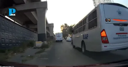 Conductores del STU casi provocan accidente en la M&eacute;xico-Puebla 