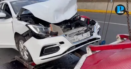 Choque en Perif&eacute;rico Ecol&oacute;gico deja cuatro lesionados y provoca caos vial