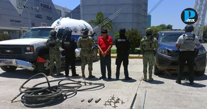 Detienen en Tlalancaleca a sujeto que transportaba gas de procedencia il&iacute;cita