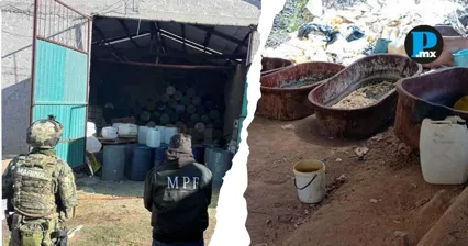 Autoridades federales aseguraron un narcolaboratorio con metanfetamina y precursores qu&iacute;micos en Tlapacoya, Puebla.