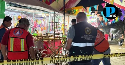 Los cuerpos de emergencia municipales implementaron un operativo de traslado hacia el Hospital General tras el estallido accidental en la zona de festejos.