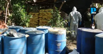Autoridades informaron sobre el aseguramiento de un narcolaboratorio en Jopala, donde fueron decomisados 500 kilos de presunta metanfetamina y equipo utilizado para su producci&oacute;n.