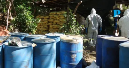 Aseguran narcolaboratorio en Jopala; decomisan 500 kilos de presunta metanfetamina