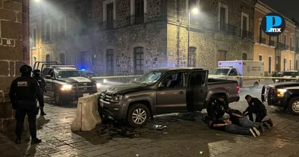 Capturan a tres tras persecuci&oacute;n con disparos en el centro de Puebla