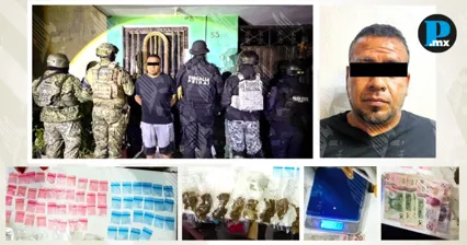 Aseguran presunta droga y detienen a hombre durante cateo en Iz&uacute;car