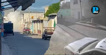 Una aparatosa fuga de gas oblig&oacute; a evacuar un per&iacute;metro de dos cuadras en el centro de Tehuitzingo.